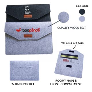 14" Wool Felt iPad Pouch