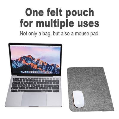 15.4" Duo Tone Felt Sleeve Pouch