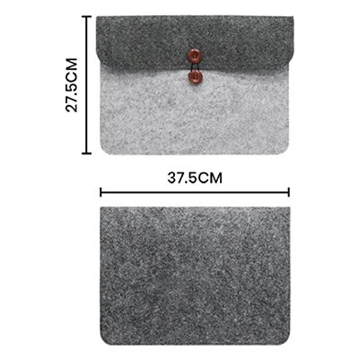 15.4" Duo Tone Felt Sleeve Pouch