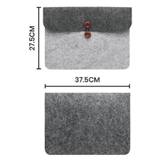 15.4" Duo Tone Felt Sleeve Pouch