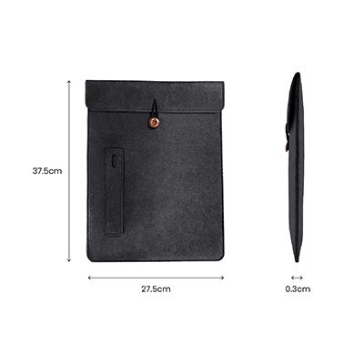 15.4" Felt Tablet Document Sleeve with Pen Holder