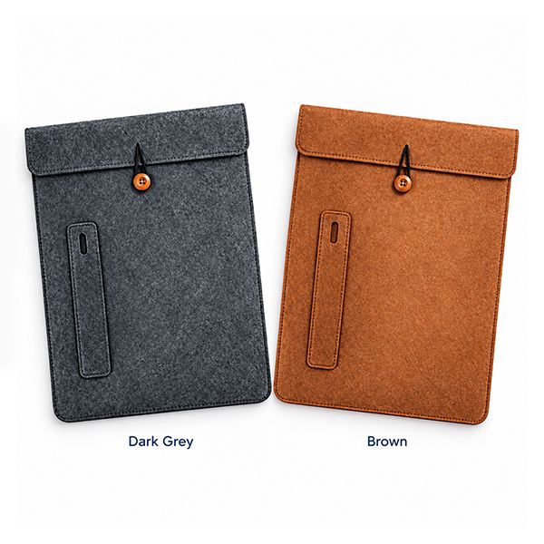15.4" Felt Tablet Document Sleeve with Pen Holder