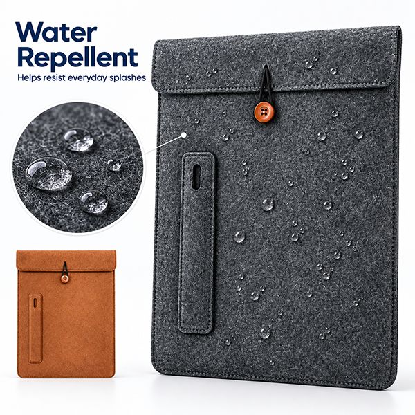 15.4" Felt Tablet Document Sleeve with Pen Holder