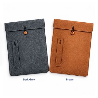 15.4" Felt Tablet Document Sleeve with Pen Holder