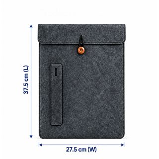 15.4" Felt Tablet Document Sleeve with Pen Holder