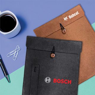 15.4″ Felt Tablet Document Sleeve with Pen Holder