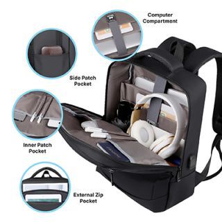 15.6" DOLLY Laptop Backpack with External USB Port