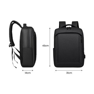 15.6" WOLLY Laptop Backpack with External USB Port