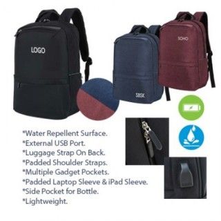 15.6" MY Laptop Backpack with External USB Port