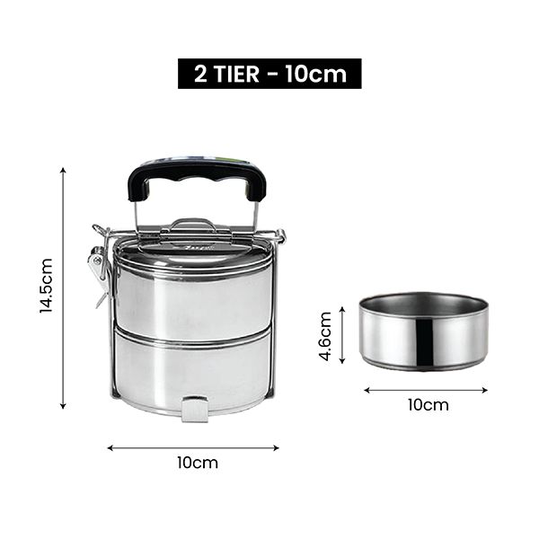 2 Tier Stainless Steel Tiffin Box Sticker Wrap - 10cm