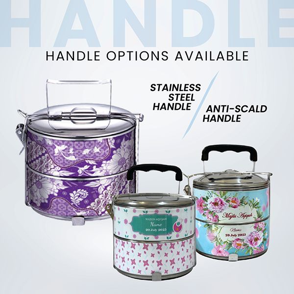 2 Tier Stainless Steel Tiffin Box Sticker Wrap - 12cm