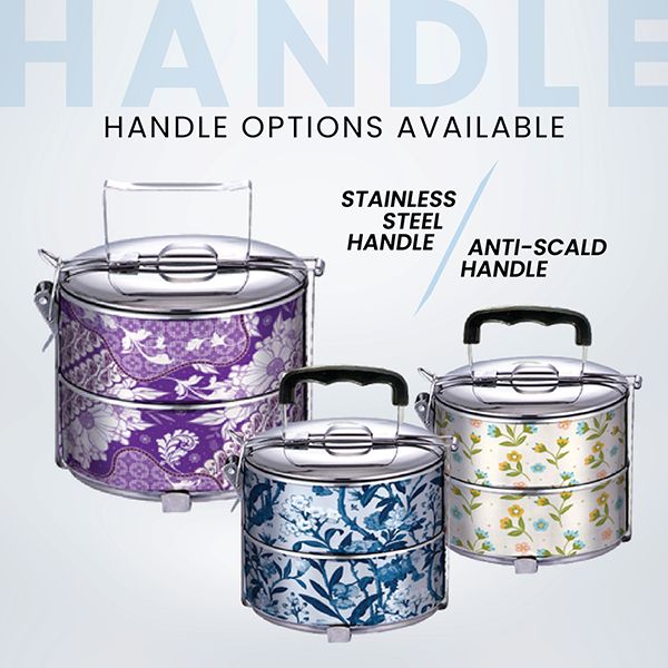 2 Tier Stainless Steel Tiffin Box Sticker Wrap - 14cm