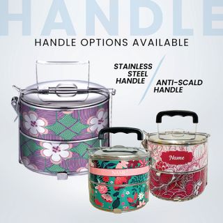 2 Tier Stainless Steel Tiffin Box Sticker Wrap - 10cm