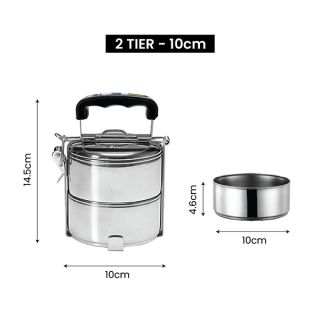 2 Tier Stainless Steel Tiffin Box Sticker Wrap - 10cm