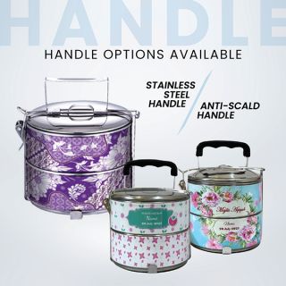 2 Tier Stainless Steel Tiffin Box Sticker Wrap - 12cm
