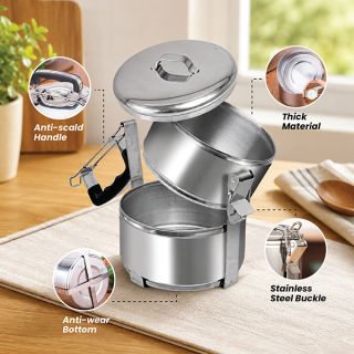 2 Tier Stainless Steel Tiffin Box UV Print - 14cm