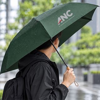 21'' 3 Fold Umbrella with Wooden Handle