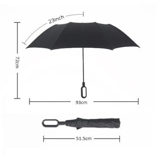 23" Auto-Open Fiberglass 2 Fold Umbrella