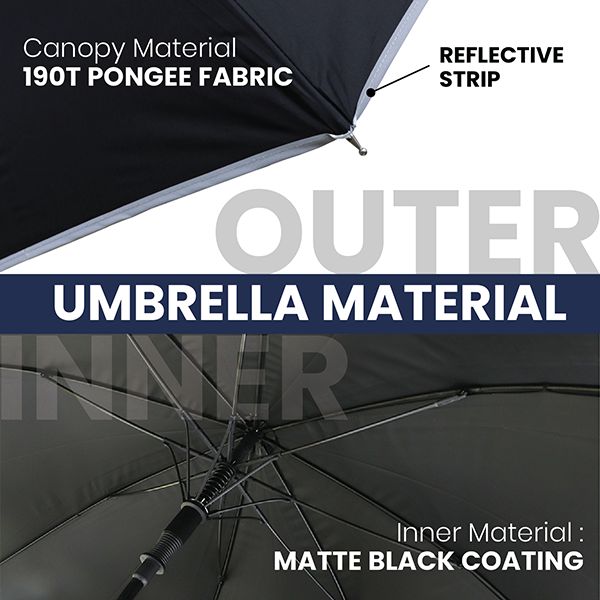 27" Auto-Open Inner Black Coated Reflective Strip Color Handle