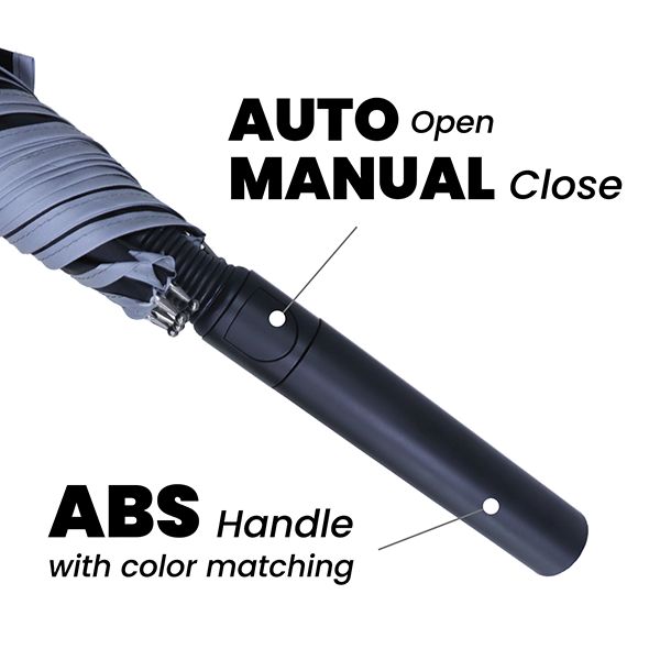 27" Auto-Open Inner Black Coated Reflective Strip Color Handle