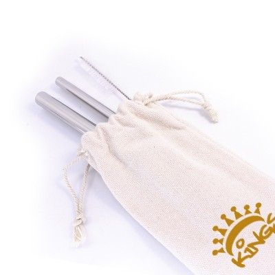 Cutlery, Straw & General Canvas Drawstring Pouch