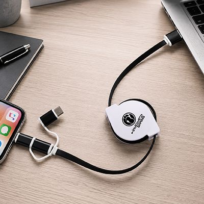 3-in-1 UNI Retractable USB Charging Cable