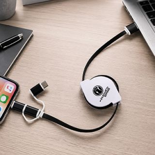 3-in-1 UNI Retractable USB Charging Cable
