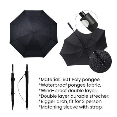 30'' Auto-Open Double Layer Golf Umbrella