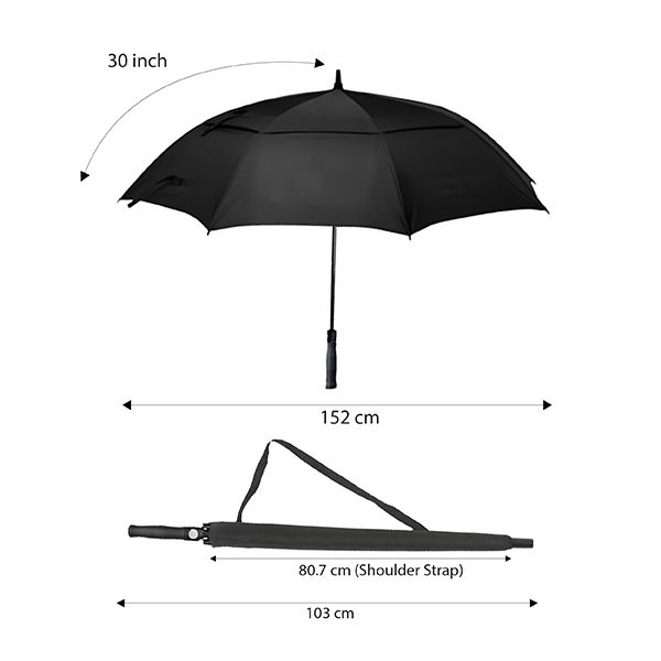30'' Double Layer Golf Umbrella with ABS Handle