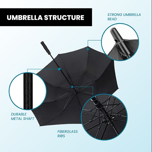 30'' Double Layer Golf Umbrella with ABS Handle