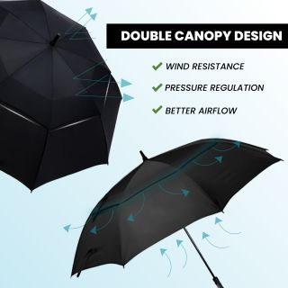 30'' Double Layer Golf Umbrella with ABS Handle