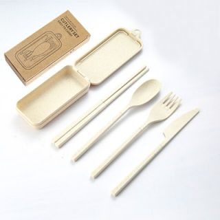 4-in-1 Colour Eco-Cutlery Set
