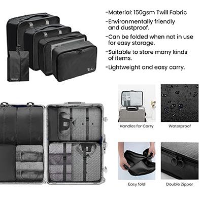 5-In-1 Polyester Travel Organizer Set