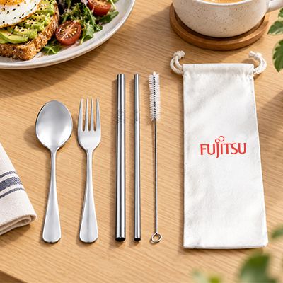5-in-1 304 Stainless Steel Straw and Cutlery Set 02