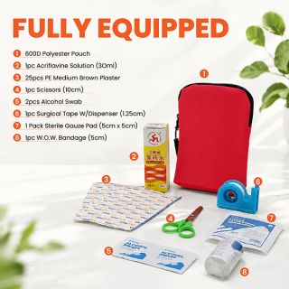 8-in-1 MDA Cert FIRST Aid Polyester Pouch