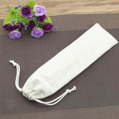 Cutlery, Straw & General Canvas Drawstring Pouch
