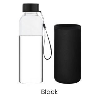 ARCANE Glass Bottle With Neoprene Pouch - 500ml