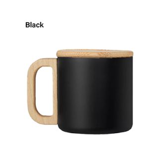 ASHLEY Wooden Handle Stainless Steel Mug - 400ml