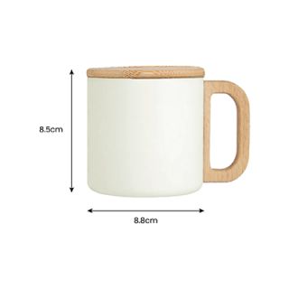 ASHLEY Wooden Handle Stainless Steel Mug - 400ml
