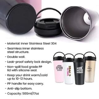 AUTUMN Stainless Steel Coffee Mug - 500ml