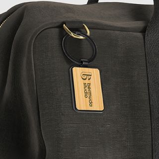 Bamboo Black Metal Key Holder