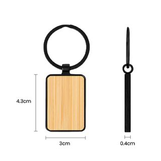 Bamboo Black Metal Key Holder