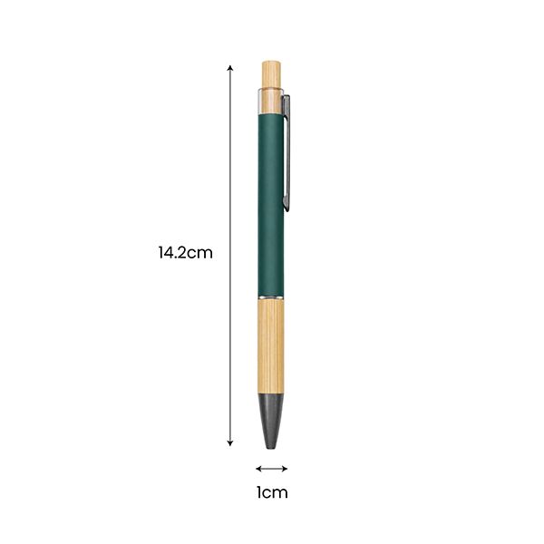 BAMBOO Grip Press Action Aluminum Ball Pen