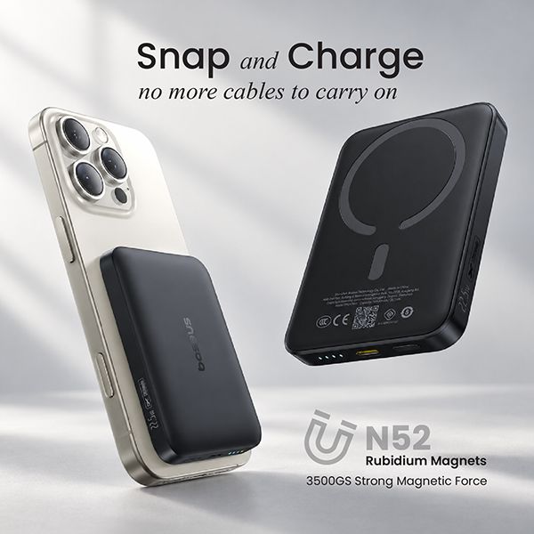 BASEUS EnerFill FM11 Ultra-Mini Magnetic Power Bank 22.5w - 10000mAh