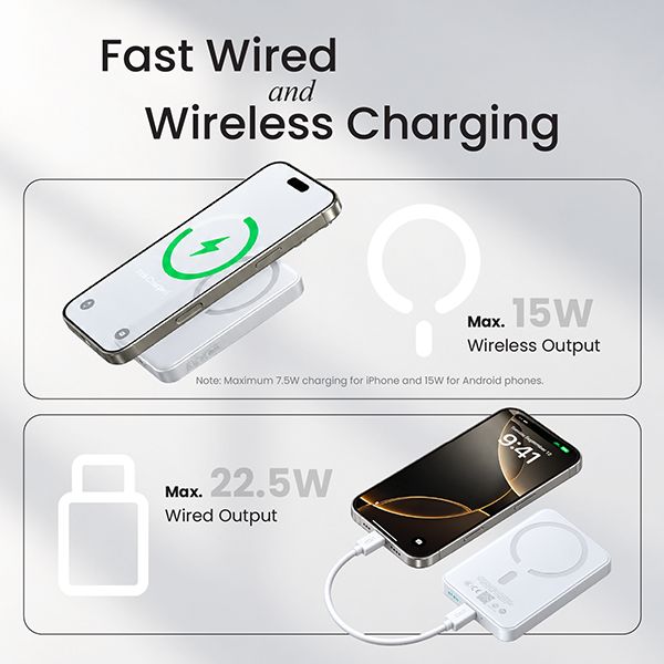 BASEUS EnerFill FM11 Ultra-Mini Magnetic Power Bank 22.5w - 10000mAh