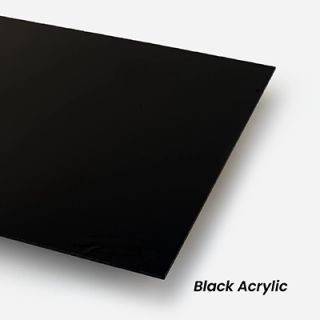 Black Acrylic Name Tag with Magnetic Back