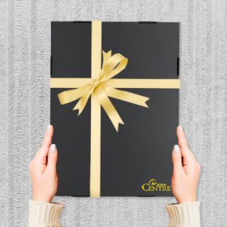 Black Gift Box 1 Compartment with Shredded Paper- M Size