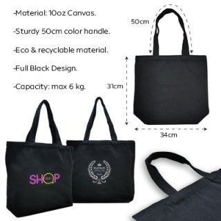 Black Promo Canvas Bag - 10oz (310x340x100)