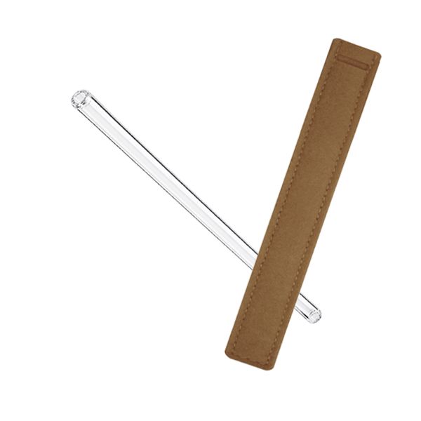 Borosilicate Glass Straw (8x215) with Straw Felt Pouch Set