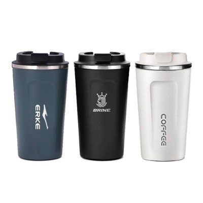 BREW double wall stainless steel tumblers, 380ml, in navy, black and white, a common year-end staff gift